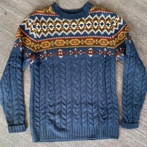 Levi’s Multicolor Pattern Wool Blend Medium Slim Fit Crewneck Pullover Sweater